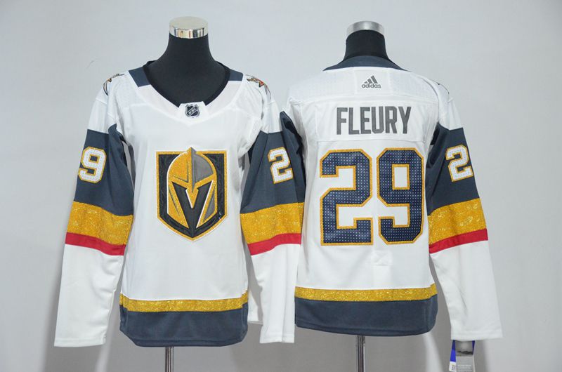 Youth Vegas Golden Knights 29 Fleury Fanatics Branded Breakaway Home White Adidas NHL Jerseys